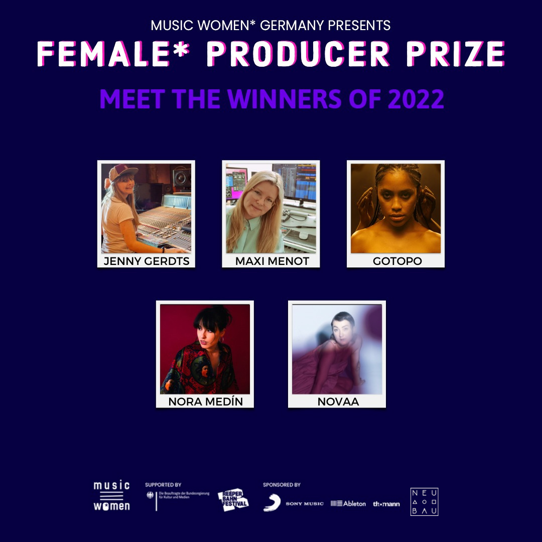 Music Women* Germany präsentiert die Gewinnerinnen* des FEMALE* PRODUCER PRIZE
