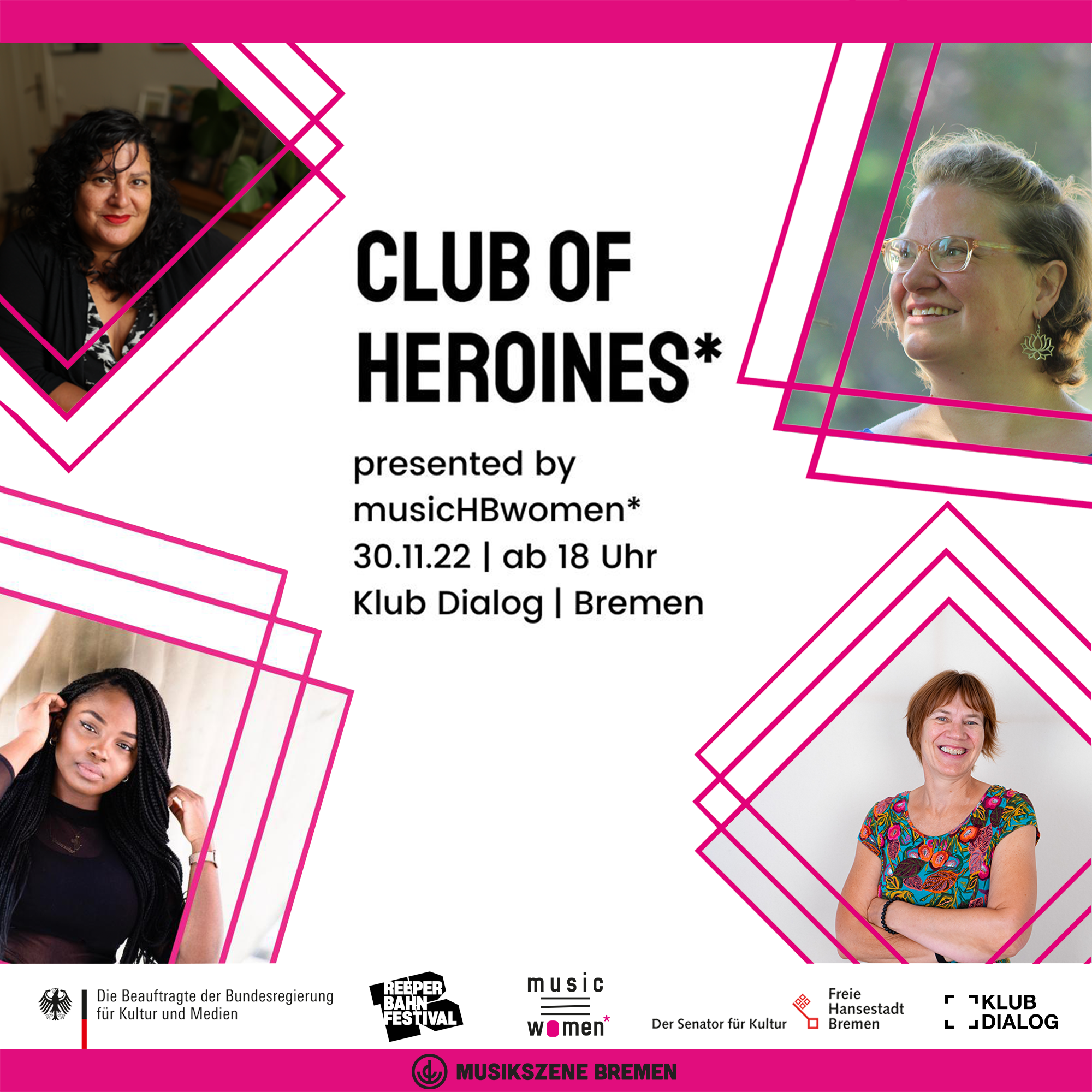 Club of Heroines - Ein Meet-Up von musicHBwomen*  am 30.11.2022 | Bremen