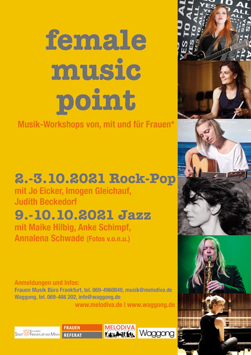Jetzt anmelden! female music point - Workshops am 2./3. und 9./10. Oktober 2021